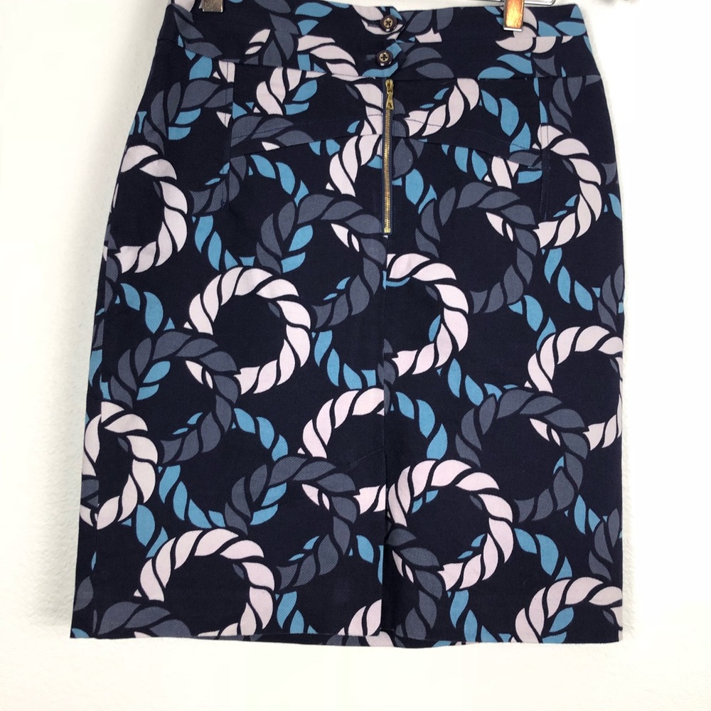 🔸Anthropologie Leifsdottir Nautical Pencil Skirt - Picture 2 of 7